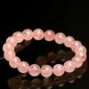 Hongchu Crystal Natural7A Premium Smooth Grapefruit Pink Round Bead Bracelet Creamy Pink Crystal Bracelet