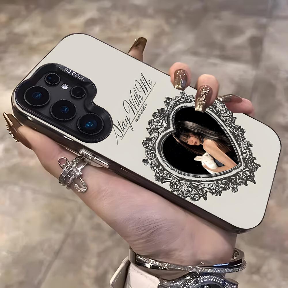 Nessa Barrett Singer Phone Case For Samsung S25 Ultra S23 S22 S21 S20 Plus S24 Fe A55 Color Silver Cover