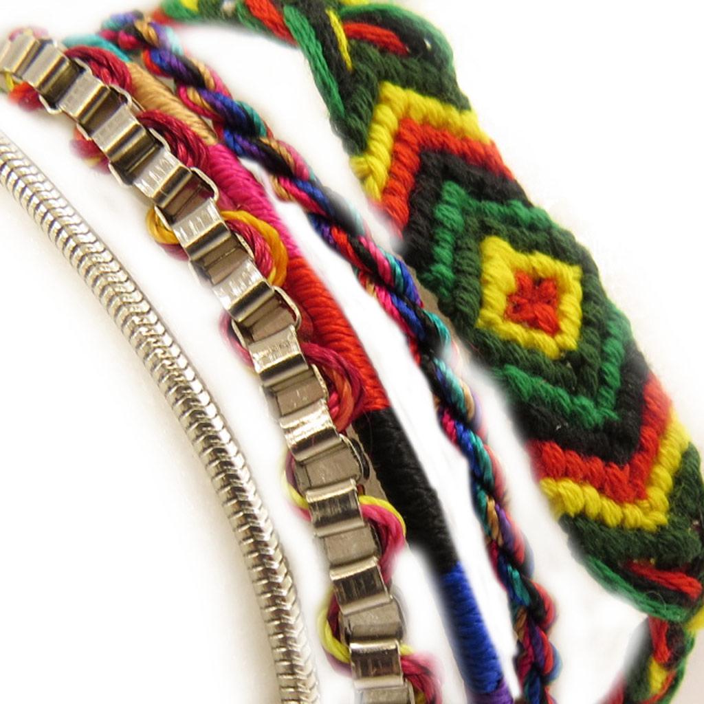 Les Trésors De Lily [L5231] - Этнический браслет 'Килиманджаро' тутти фрутти (5 рядов)