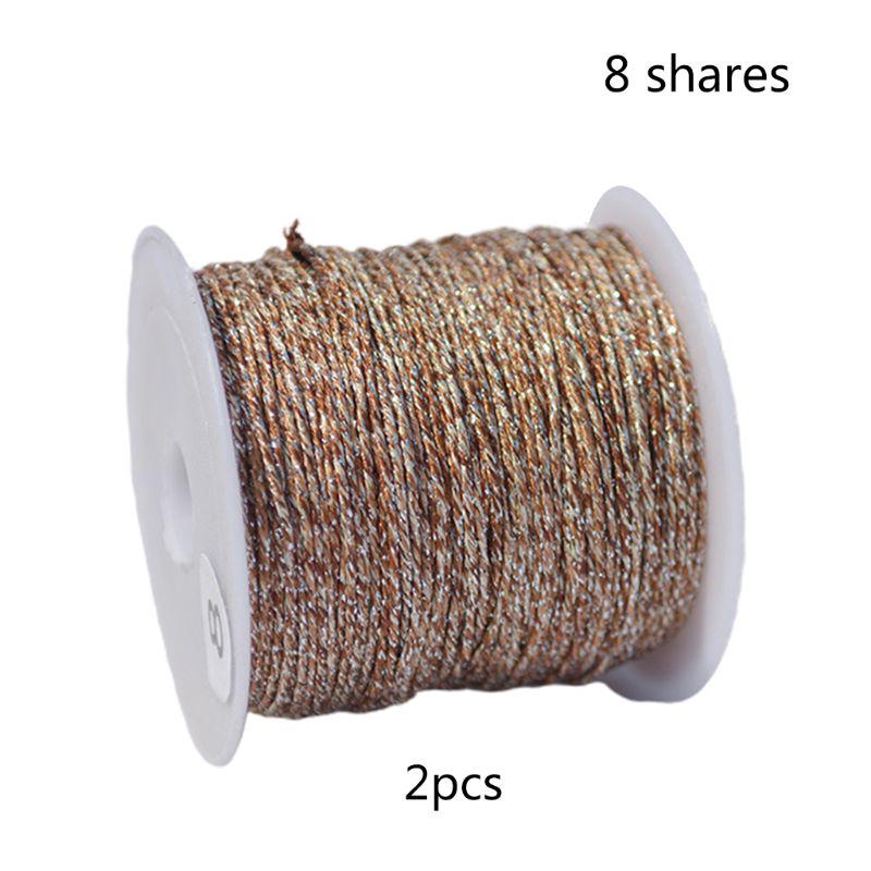 Металлизированные нитки для вышивки, блестящие нитки для вязания крючком, мишурные нитки, сделай сам, шитье