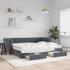 VidaXL Daybed with Trundle Bed and Drawers, Sofa Bed with Storage, Guest Bed, Bedroom Living Room Furniture, Modern, 3196777