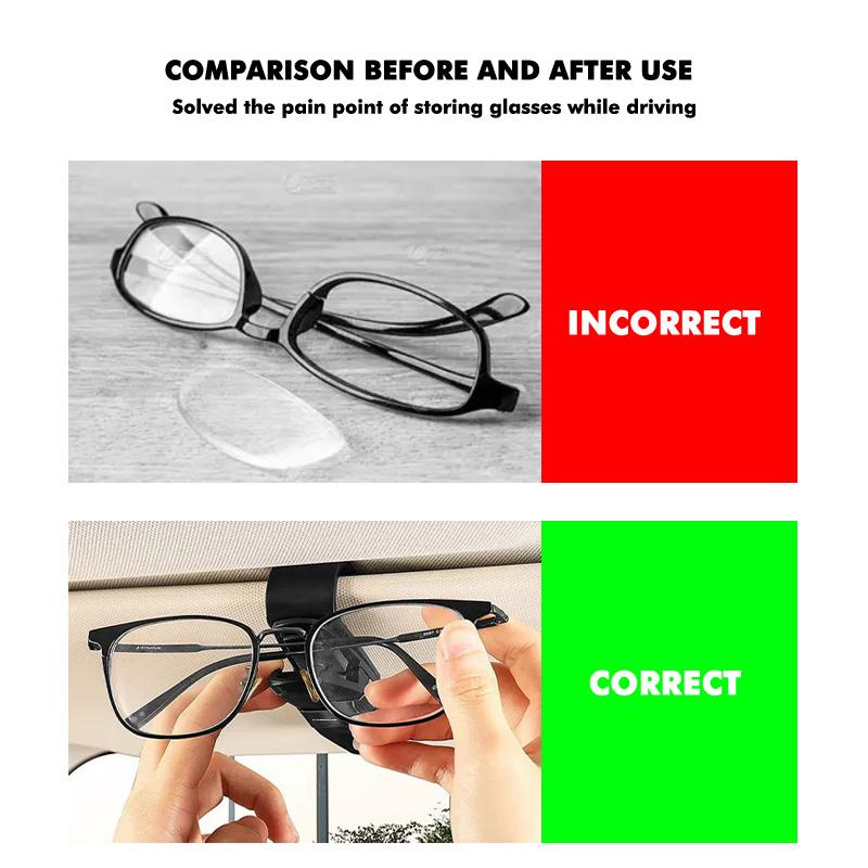 AKI2 Car Sun Visor Glasses Storage Clip Sunglasses Clips Card Ticket Holder For Jeep JK Gladiator Cherokee Compass Renegade Patriot