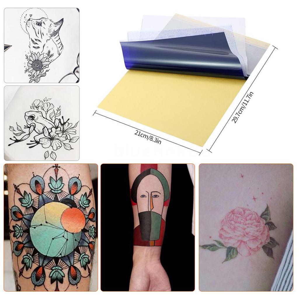 50 листов бумаги для переноса татуировки, термобумага для переноса татуировки, трафаретная бумага, бумага для татуировки