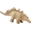 Papier-mâché Dinosaur - Stegosaurus - 9 X 21.9 Cm - Beige - Interior Decoration - For Children