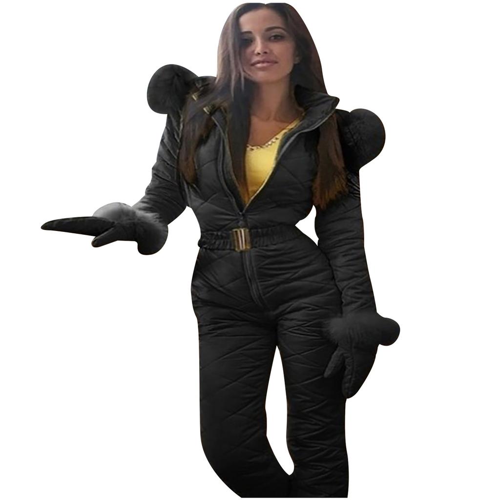 Fashion Women Ski Wear Hoodie Jackets Outdoor Sports Zipper Tight Fitting One-Piece Leisure Ski Wear Classic Exquisite Costumes