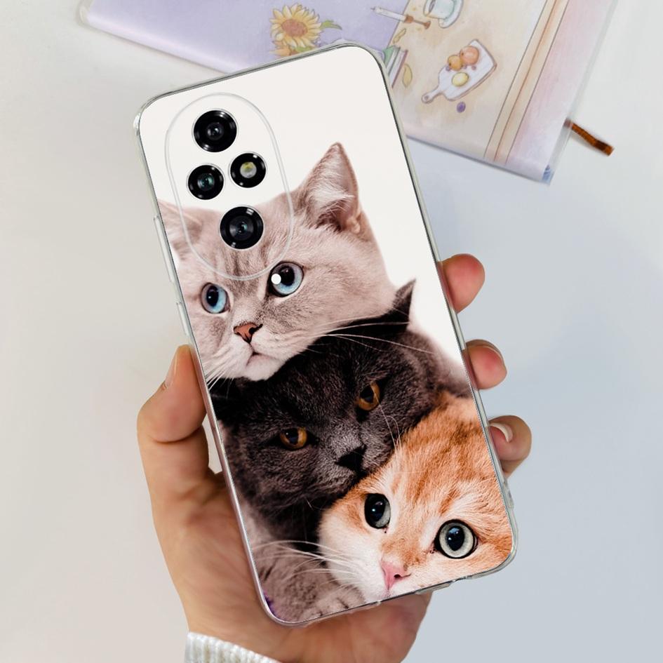 For Huawei Honor 200 Pro 5G Case New Stylish Flower Slim Soft Clear Silicone Phone Cover For Honor 200 Pro Bumper Honor200 Coque