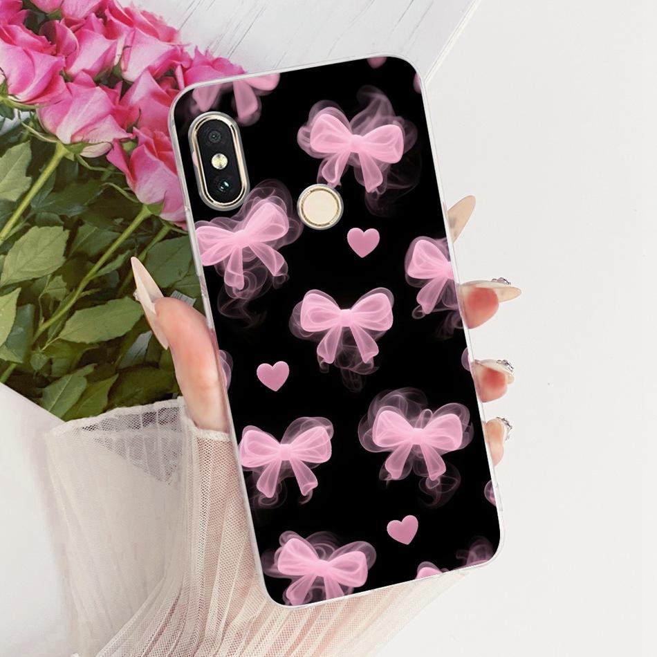 For Xiaomi Redmi Note 6 Pro Cute Flower Butterfly Cat Painted Case For Redmi Note6 Soft Silicone TPU Phone Cases