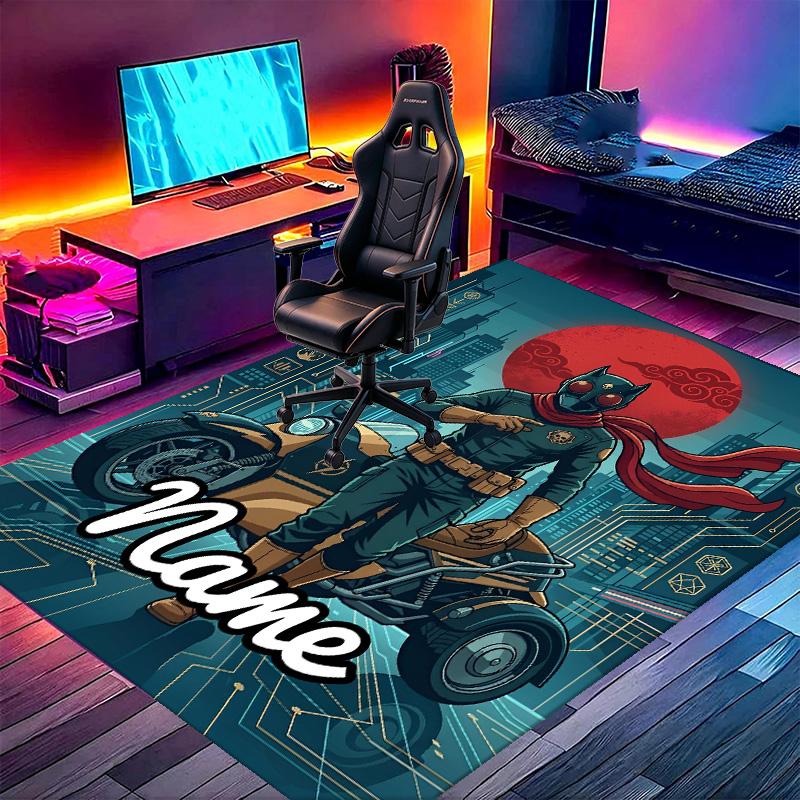 Custom Name Personalized Knight Rider Print Carpet, Versatile Home Decor Rug, for Playroom, Apartment, Balcony, Entryway, Hallway Gift