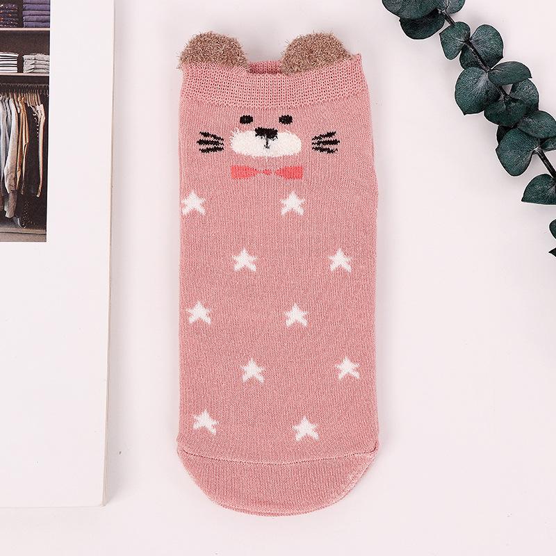5 Pairs Women Socks Small Animal Cartoon Pattern Boat Sock for Summer Breathable Casual Girls Funny