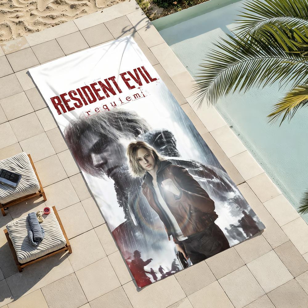 Приключенческая игра R-Resident E-Evil Полотенце для сушки Полотенце для ванной Подходит для легкого плавания Кемпинга Йоги Пляжа На открытом воздухе