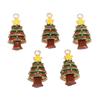 Набор мини-подвесок на Рождество, расписанный вручную снеговик и яблоко, металлические шармы для DIY