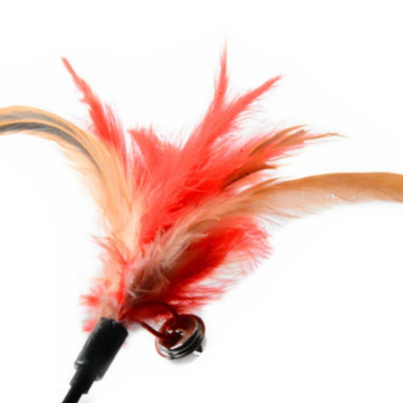 2 шт., игрушка для кошек, колокольчик, перо, забавная игрушка-стержень для кошек