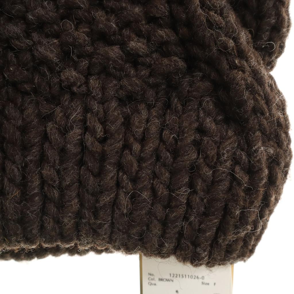 Неиспользованный ETRE TOKYO жилет из перуанской шерсти, трикотажный, F коричневый, женский, б/у