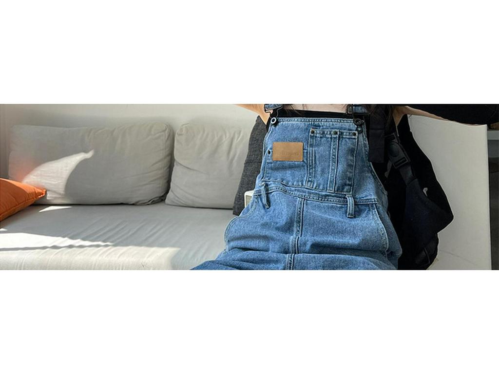 Женский утягивающий джинсовый комбинезон: Новый осенний стиль, омолаживающий, свободный, широкий крой, длина до пола, большой размер.