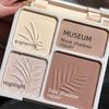 MUGE LEEN 4-Color Highlighter & Contour Palette for Contouring, Brightening, and Nose Shadow.