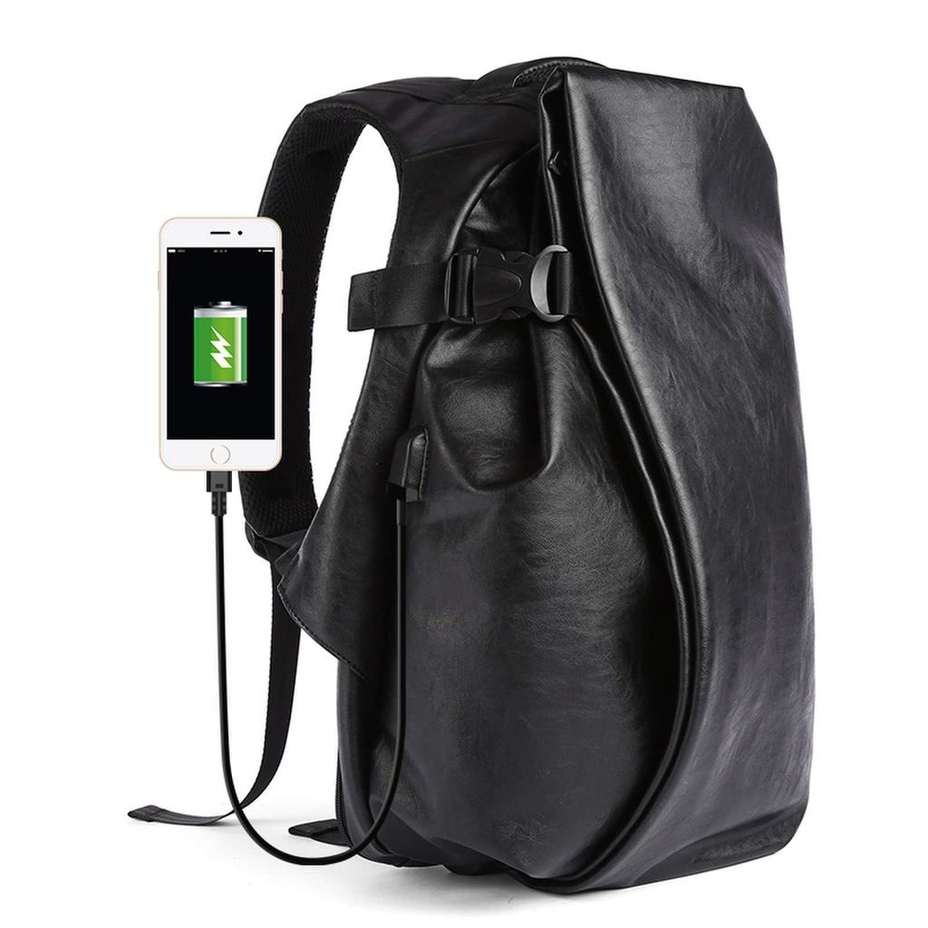 Lavancia Extra Large Capacity PU Leather PC Backpack for Men and Casual Perfect for Business and Black 30L-40L Backpack, Women, Bag, Stylish, Popular,