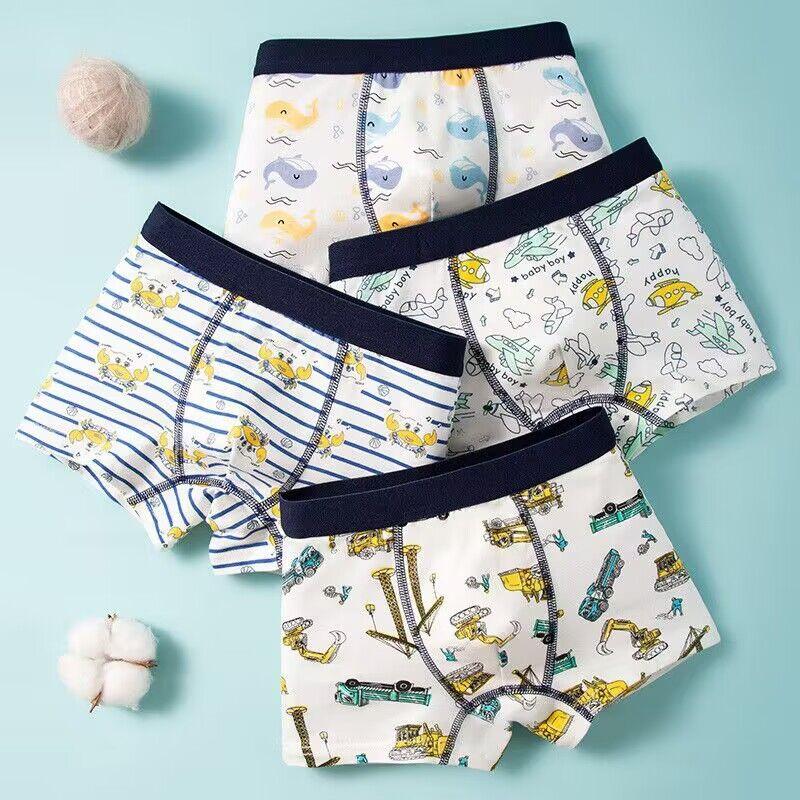 4 шт./лот, трусики для мальчиков, трусы для детей, детское нижнее белье, одежда, детское нижнее белье, хлопковое нижнее белье, боксеры, От 3 до 12 лет