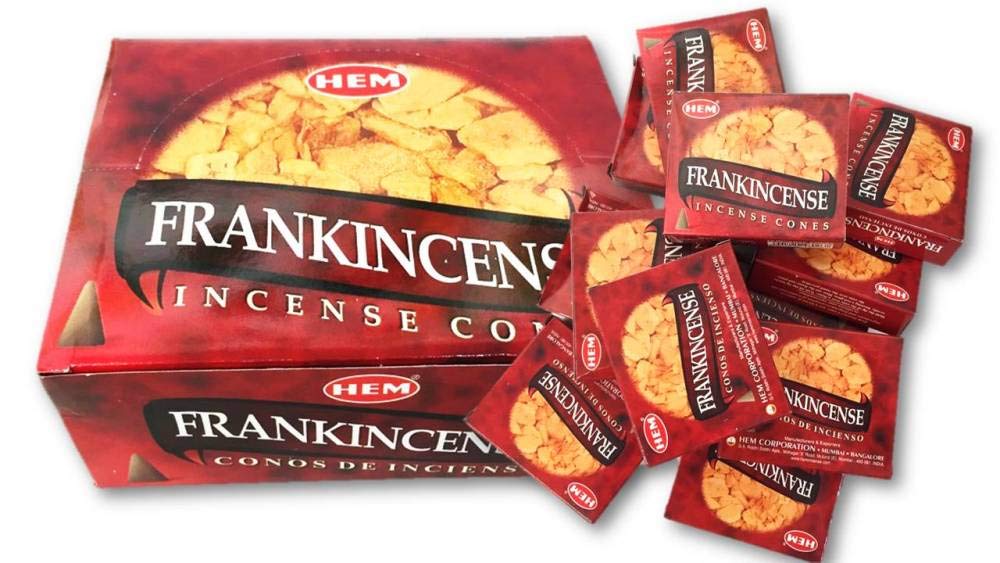 HEM Frankincense Cone 1 Case boxes of 10 cones Incense, Type, (12 each)