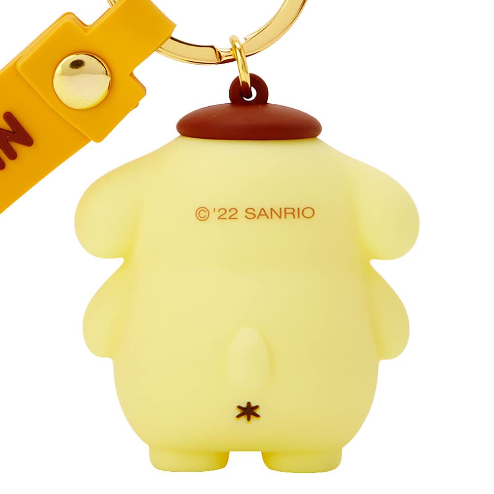 Sanrio Pompompurin 3D Mascot Keychain - Model 102857, Official Character Charm, Approx. 8x3.5x12cm Unisex