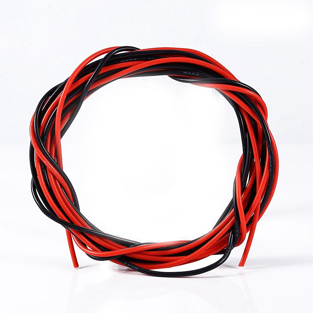Новые гибкие многожильные медные кабели 18AWG 5м сечения, силиконовые электронные провода