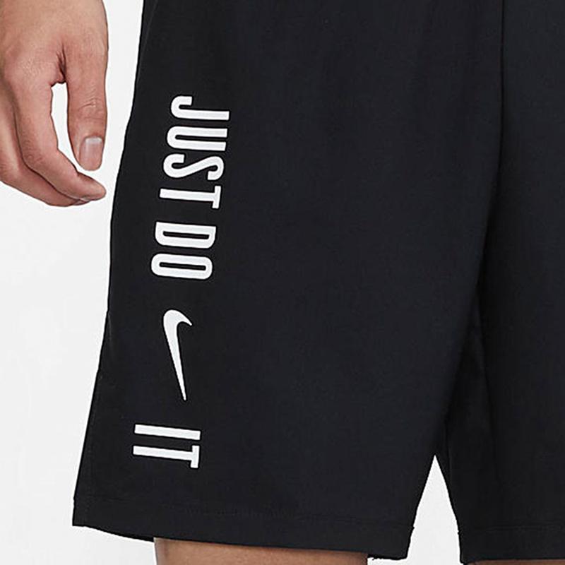 Nike Спортивные шорты для тренировок с принтом алфавита, мужские, черные, DJ8999-010