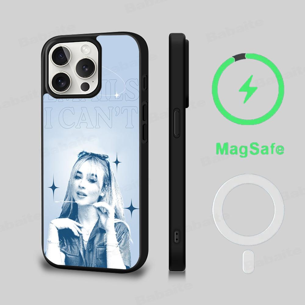 Чехол для телефона Singer S-Sabrina C-Carpenter Магнитный чехол Для IPhone 16 14 13 12 11 15 Pro Max Plus Для Magsafe Беспроводная зарядка