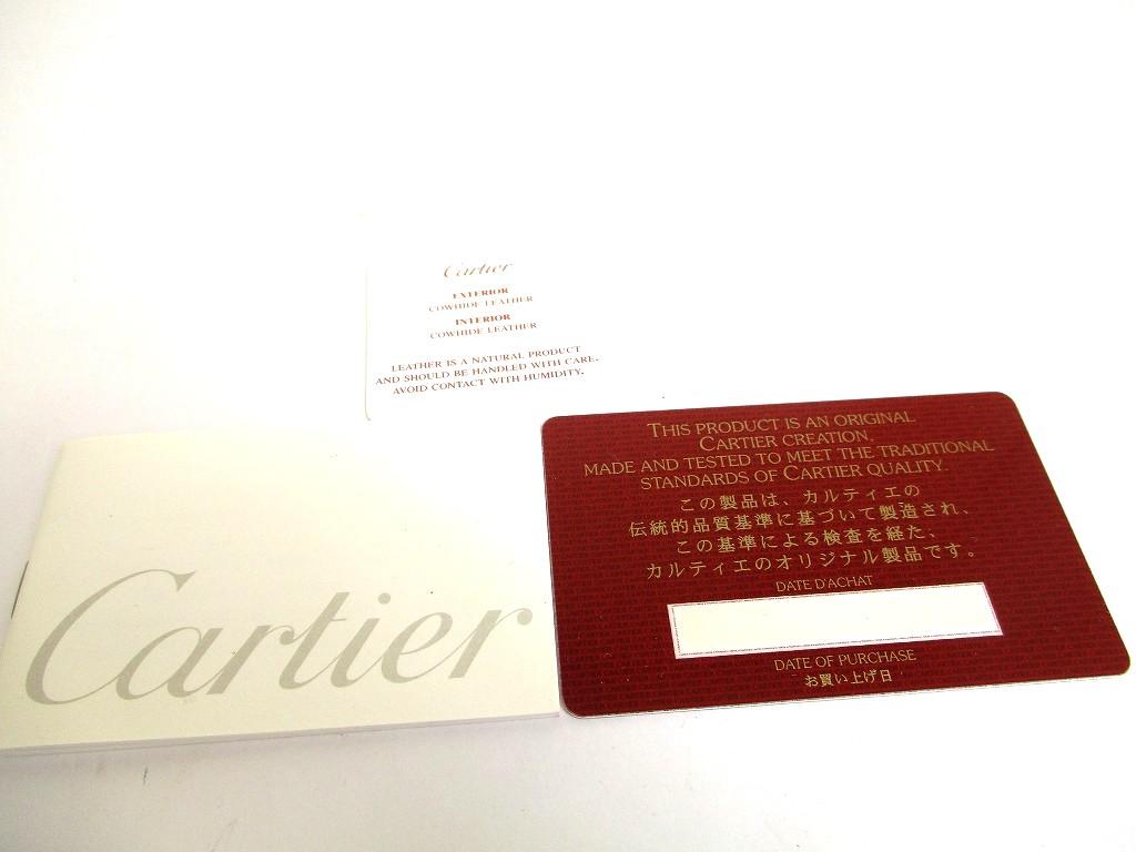 Authentic Cartier Must de Cartier Bordeaux Leather Bifold Bill Wallet Purse #b079  Open box