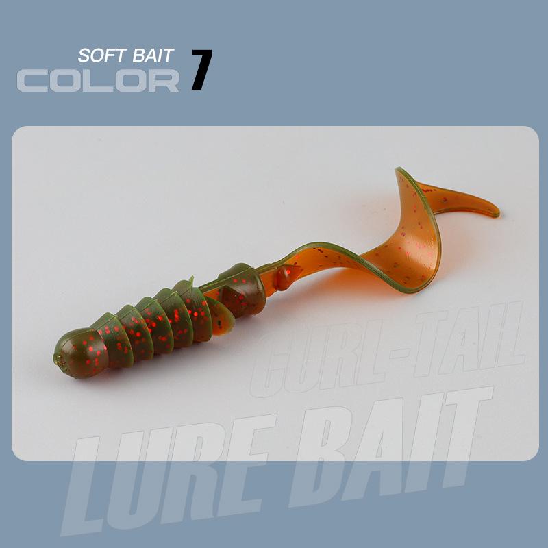 Большая волна, кудрявый хвост, мягкая приманка для окуня и мандаринки