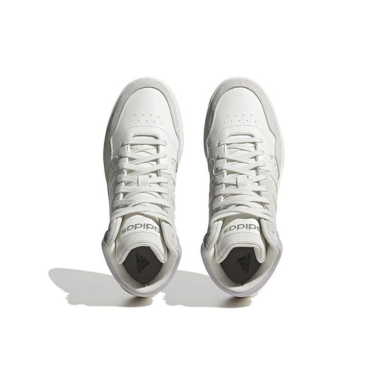adidas Neo Hoops Mid Повседневные Нескользящие Прочные Кроссовки с Высоким Голенищем Унисекс Кроссовки Серые IG2817