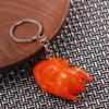 PVC Drumstick Trotters Fast Food Key Ring Simulation Food Keychains Bag Pendant Fashion Jewelry