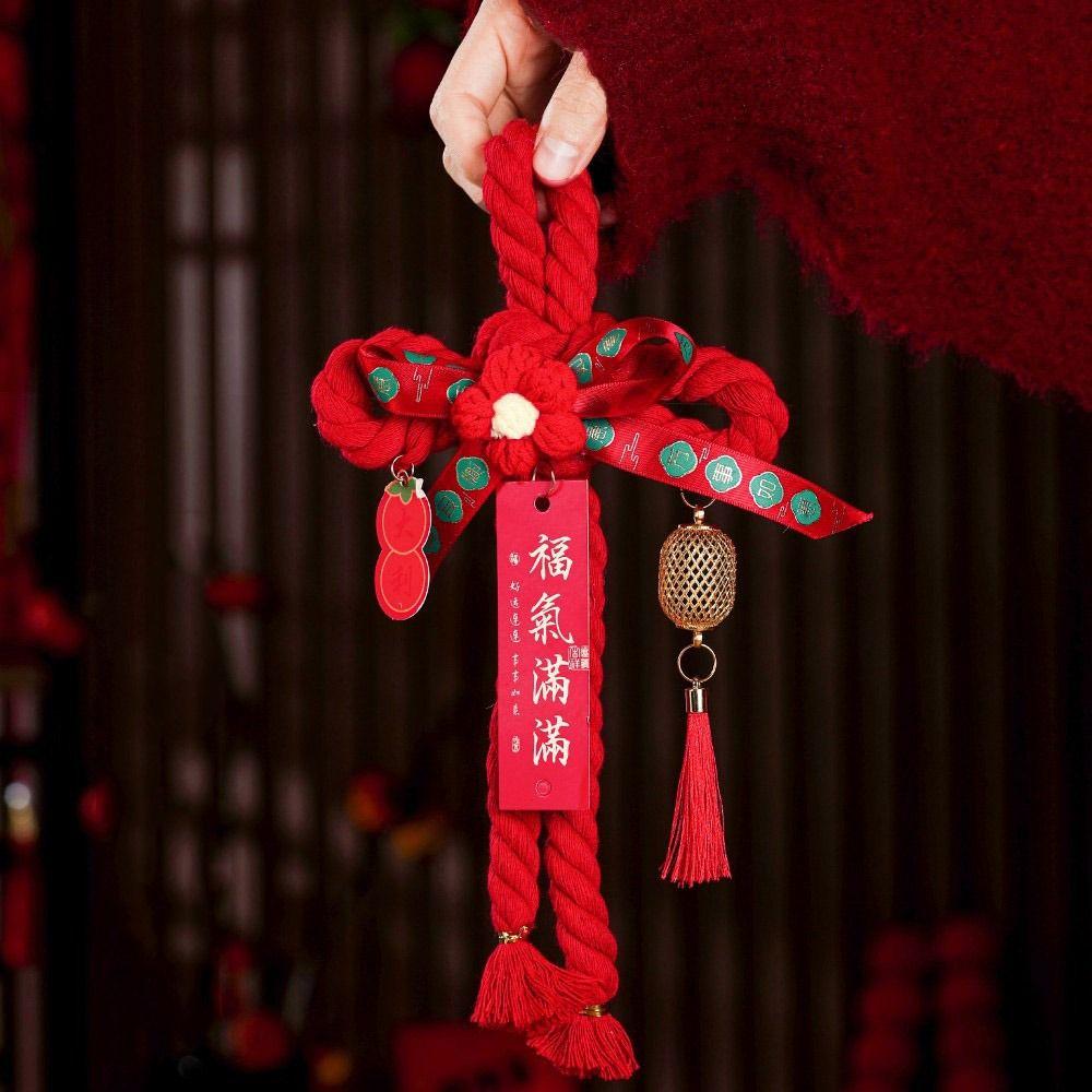 Handcrafted New Year Decoration DIY Lucky Charm Chinese Knot Ornaments Tassel Hanging Design Spring Festival Decorations