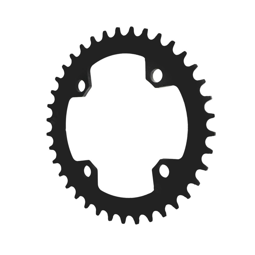 Bike Chainring 104BCD 38T Positive Negative Tooth Plate Bicycle Chain Wheel for Road Bikes Black