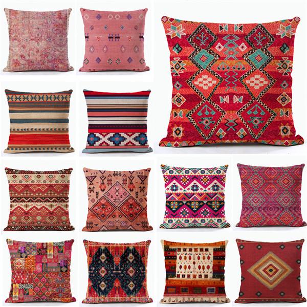 Ethnic Bohemian Throw Pillow Cover Bedroom Sofa Car Pillowcases Pillow Lumbar Pillow Sofa Pillowcase