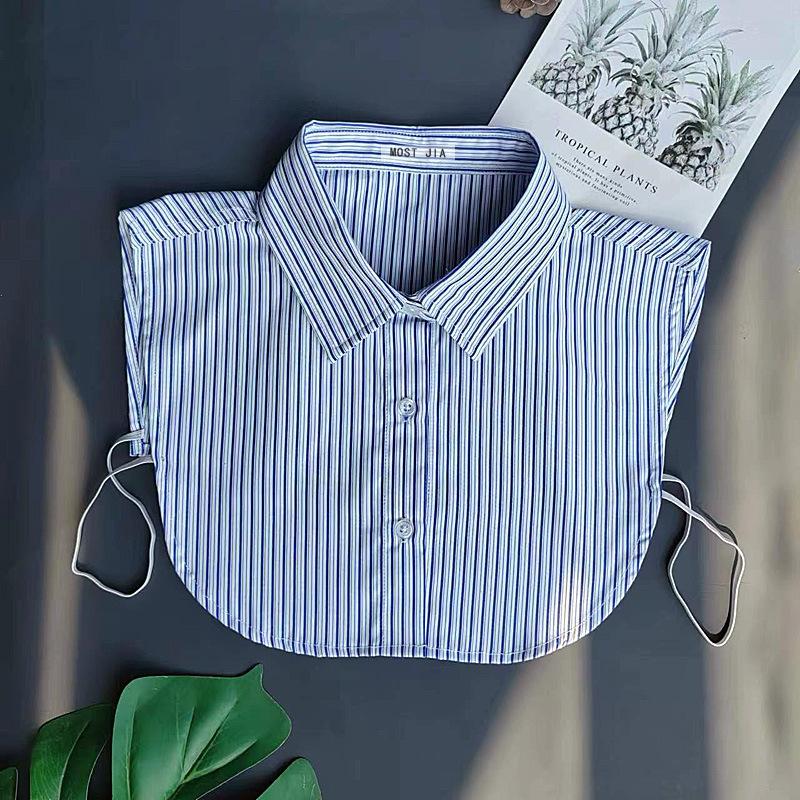 24 Years Old Versatile Shirt Collar Pointed Collar Striped Fake Collar Women'S Shirt Collar Men'S Fake Collar