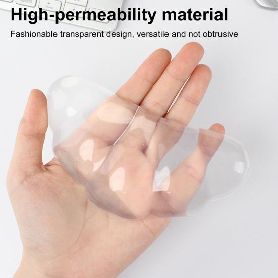 Ergonomic Wrist Guard Anti-Slip Transparent Design Creative Shape Silicone Elbow Pad Cushion Cute Clear Mouse Wrist Pad
