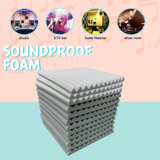 12 Pcs Soundproof Foam Panels 1 X 12 X 12 Inches High-Density Studio Acoustic Wall Panels for Walls Sound Absorbing Panels Sound Insulation