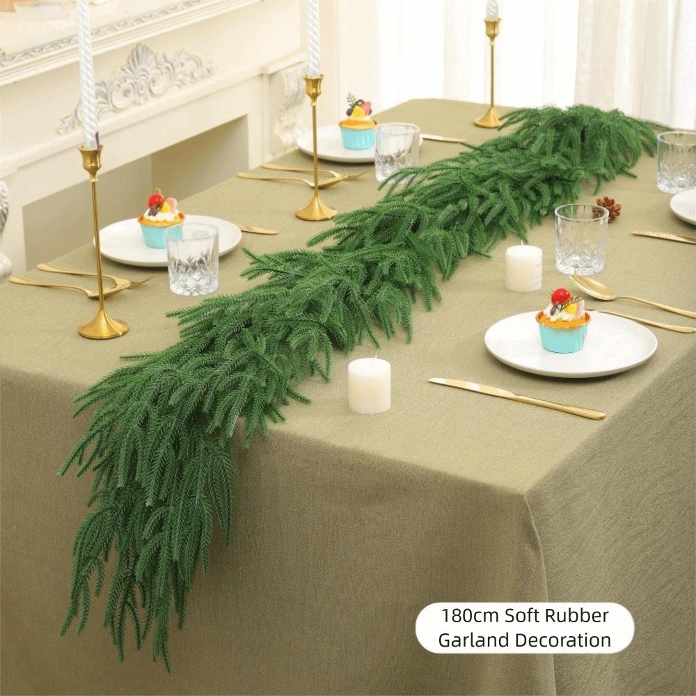 PE Simulated Rattan Artificial Xmas Table Runner New Christmas Garland Wreath Party Supplies