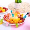 10Pcs Food Pick BPA Free Picking Plastic Practical Kids Cartoon Animal Dessert Fork Party Favors