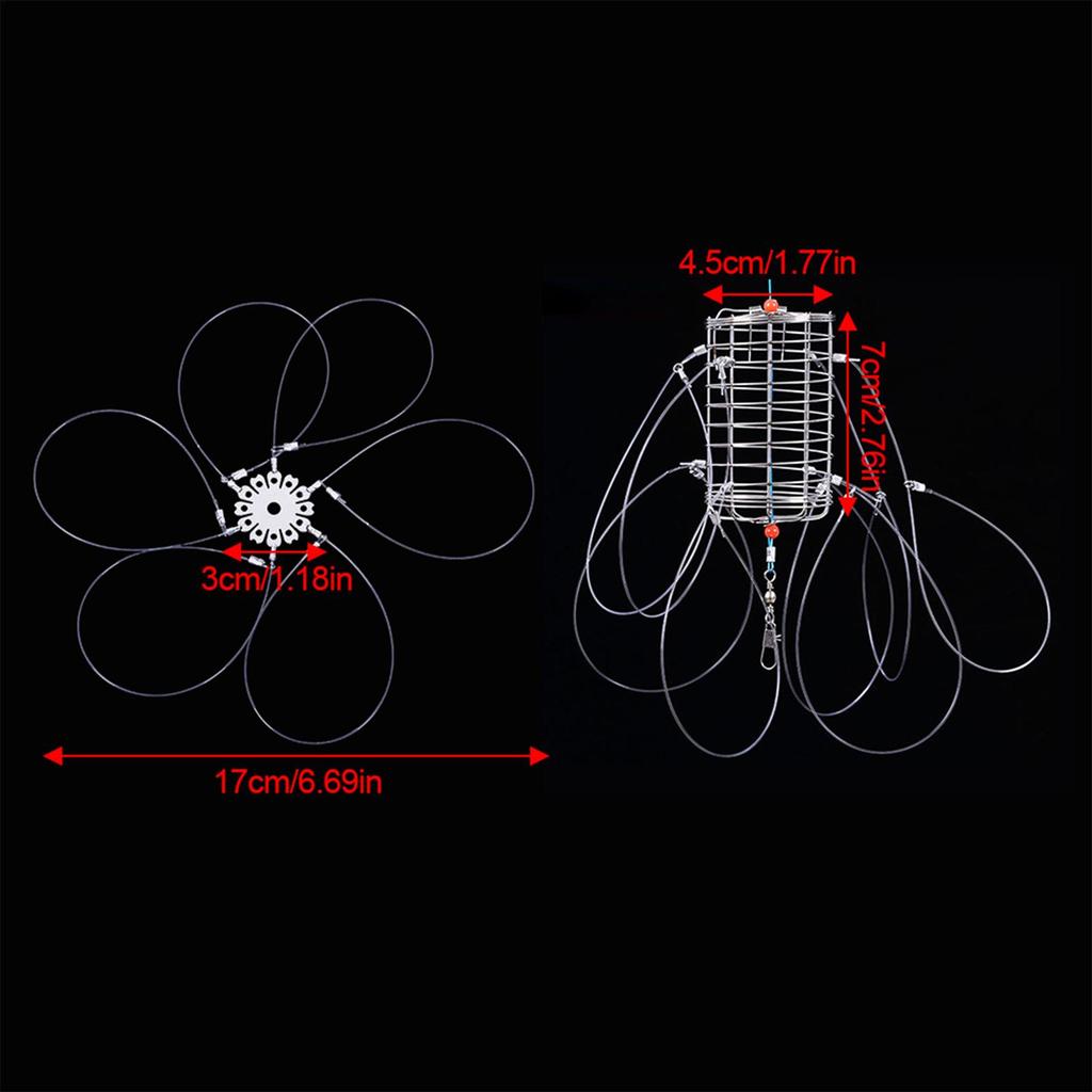 Crab Catcher Catching hookfor Shrimping Portable Net Basket Fishing Trap for Minnows Crawfish Shrimp Crab