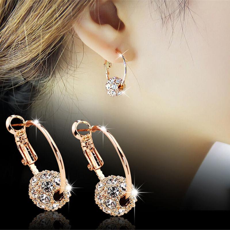 Women's Drop Earring Stud Ball Colorful Diamond Earrings Fashion Jewelry KTY