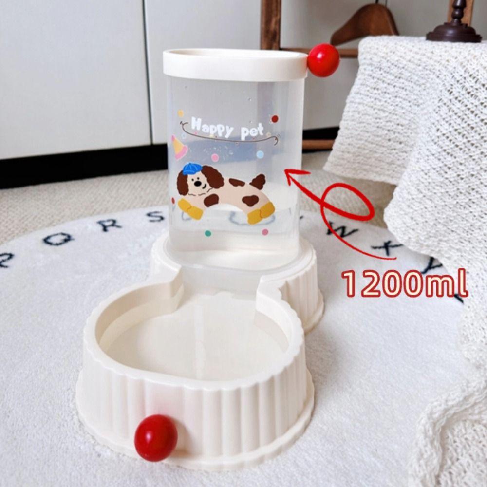 Plastic Automatic Dog Feeder Cartoon Pet Water Fountain 2 In 1 Cat Drinking Bowl  Pet Shop