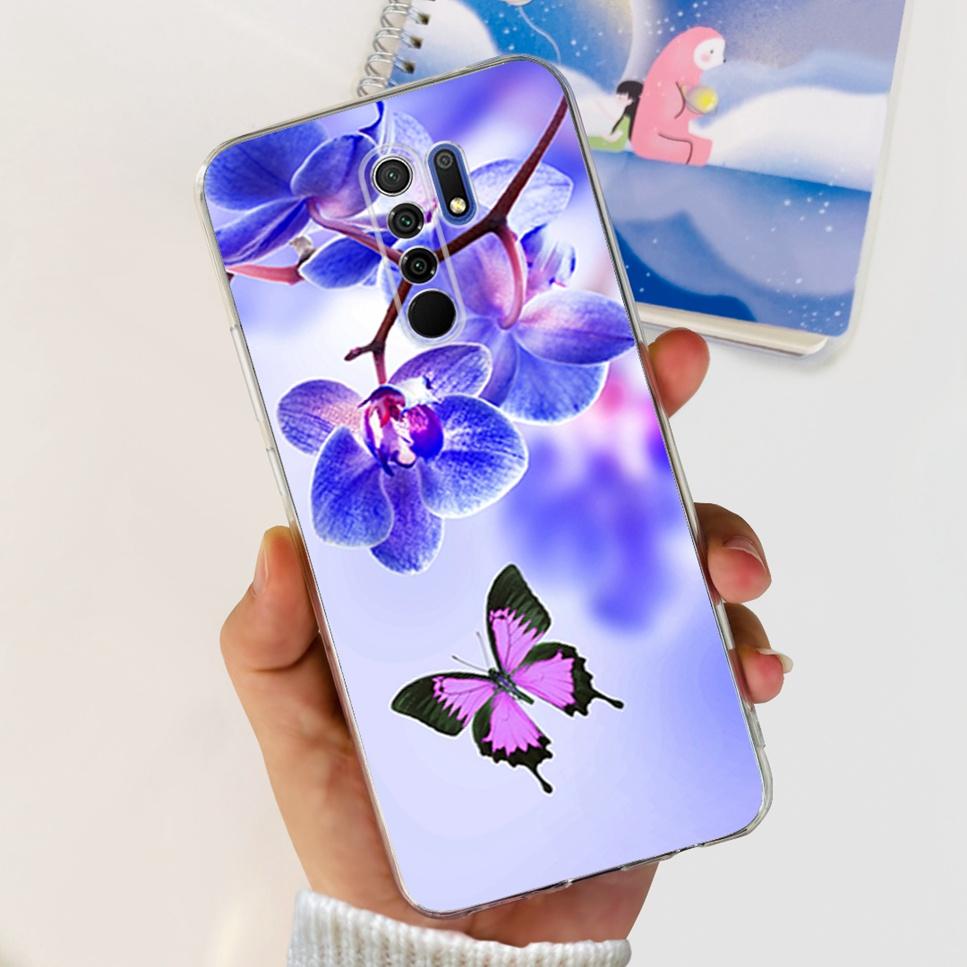 New For Xiaomi Redmi 9 Case Cute Cat Luxury Flower TPU Soft Silicone Clear Cover For Xiaomi Redmi 9 9A 9a 6.53"Bumper Phone Case