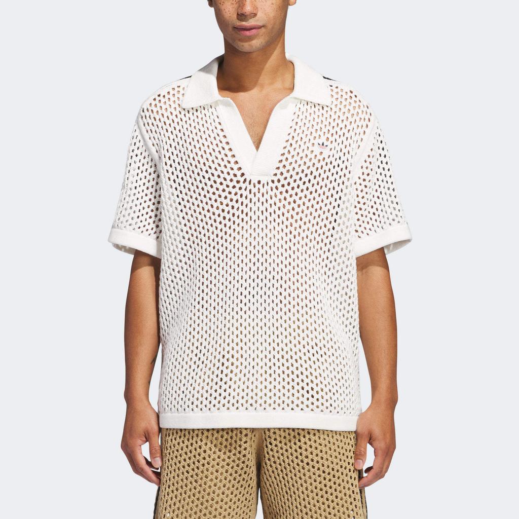 Adidas Рубашка поло крючком X Edison Chen белая унисекс уличная одежда JE9594