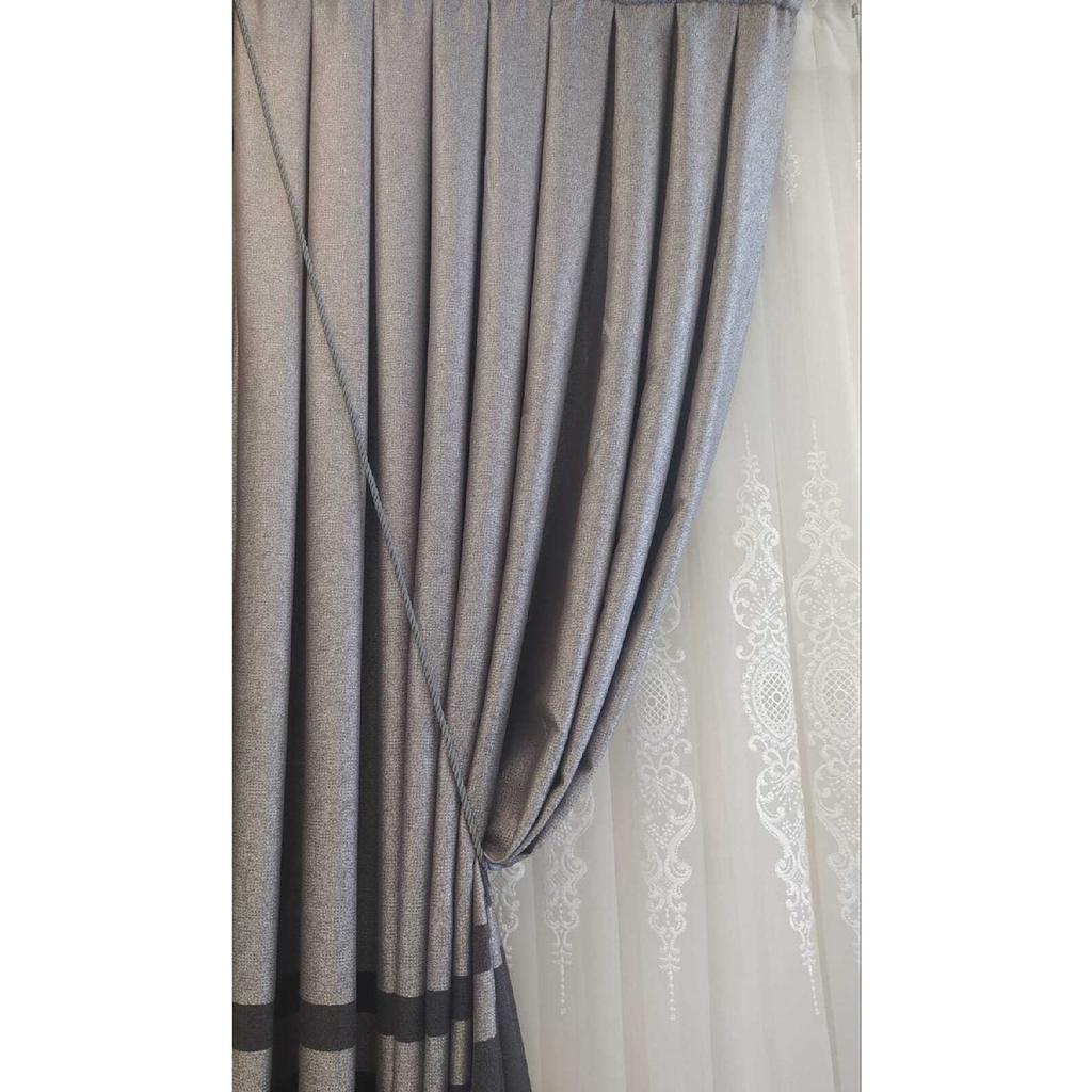 Двубортный занавес, тюль, устройство для сбора средств, веревочный шнур, браол