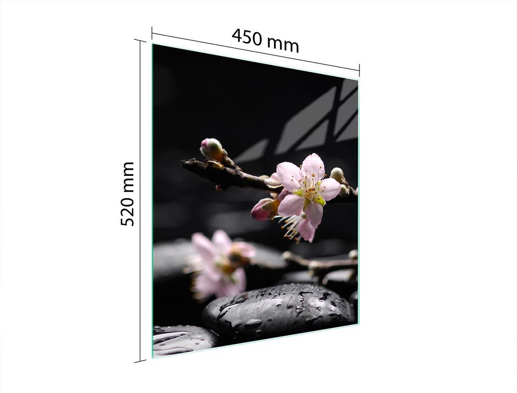 GLASS CUTTING BOARD 45x52 Flower