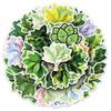 50 Pomelo Leaf Stickers: Waterproof Green Plant Designs for Car, Fridge, Thermos, and Journal Decoration