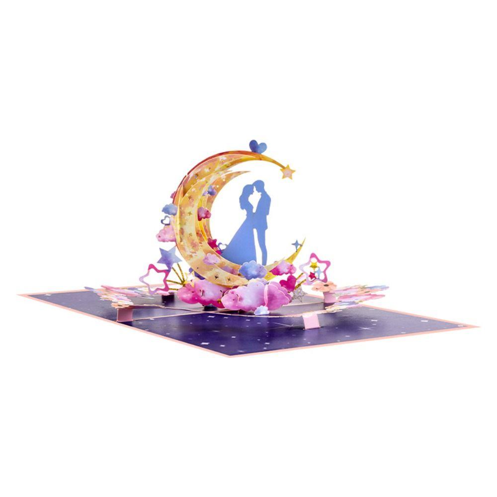 Romantic 3D Heart Tree Greeting Card Elegant Blessing Pop-Up Valentine's Day Cards with Envelope Folding Wedding Blessing Card