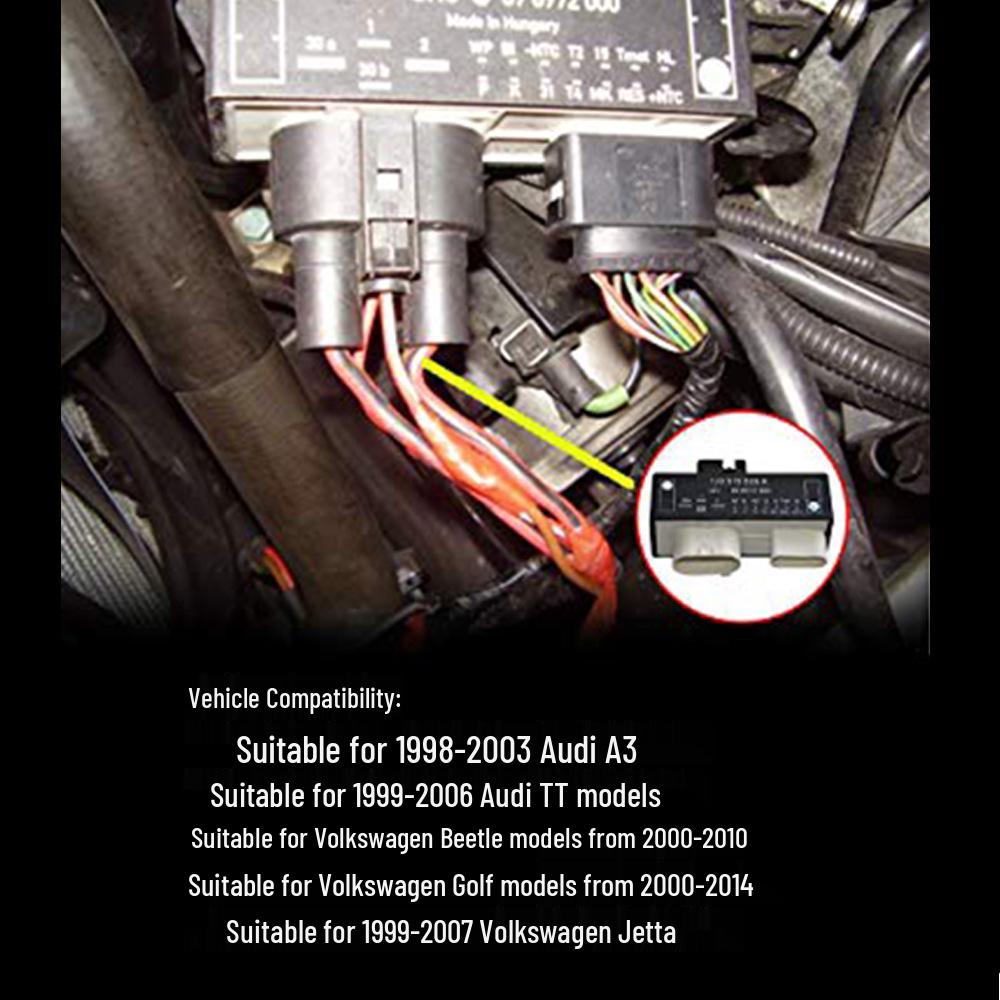 1J0919506K Coolant Fan Control Module Relay for VW Beetle, Jetta, Golf