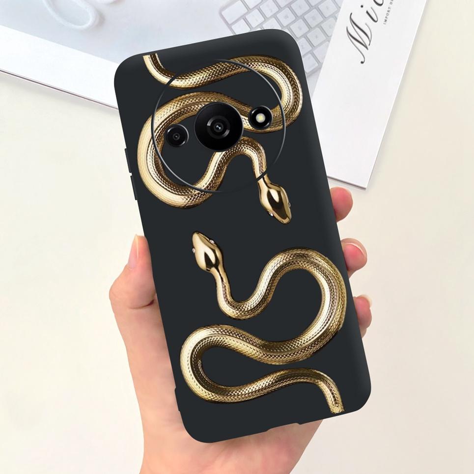 Задняя крышка для Xiaomi Redmi A3 4G Мультяшные животные Мультяшная раскраска Funda Etui для Xiomi RedmiA3 A 3 Мягкий ТПУ Силиконовый чехол