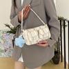 Designer Plaid Shoulder Bag Multi Pocket Women Handbag Korean Striped Armpit Bag  Daily